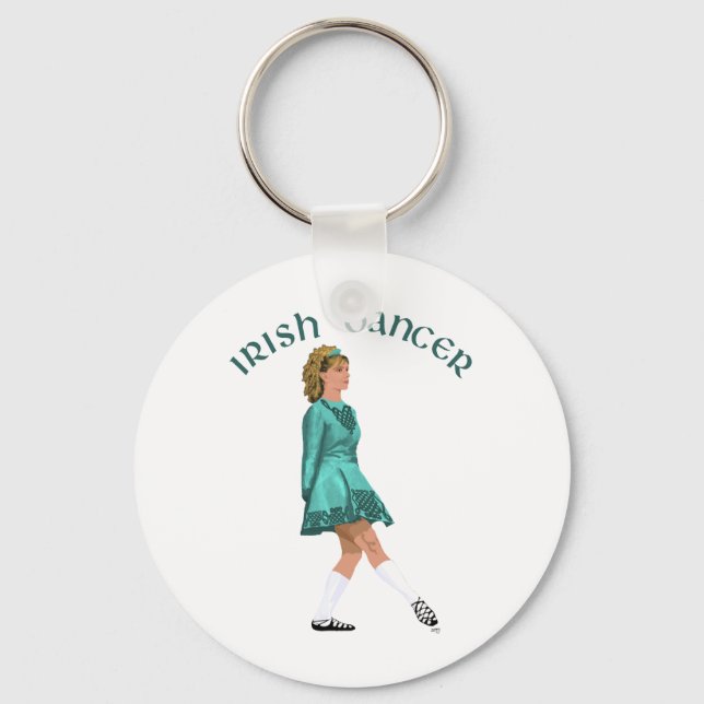 Porte-clés Danseuse Irlandaise en Soft Shoe Turquoise (Recto)