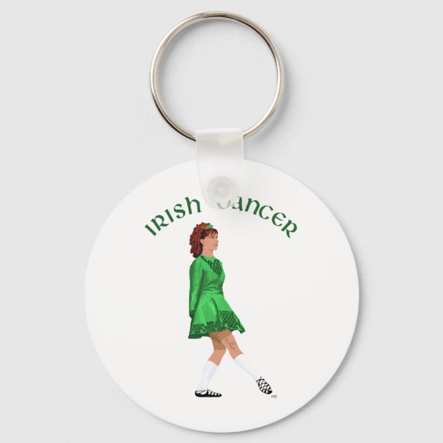 Porte-clés Danseuse Irlandaise Soft Shoe en Vert (Recto)