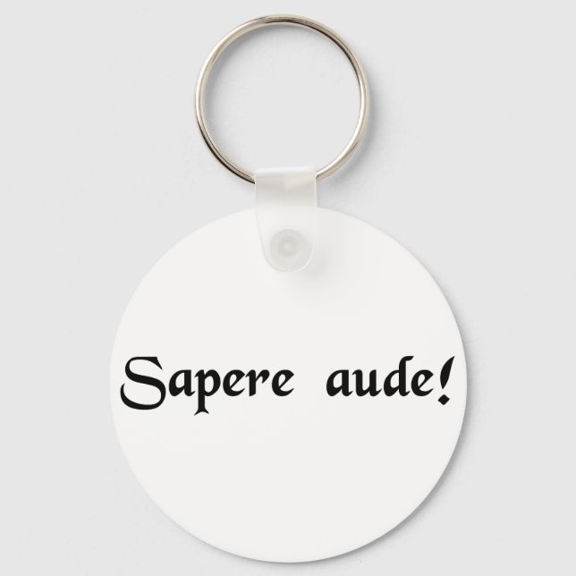 Porte-clés Dare to be wise! (Recto)