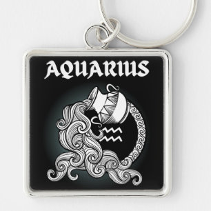 Porte-clés Dark Zodiac - Verseau   Art de l'Astrologie Médiév