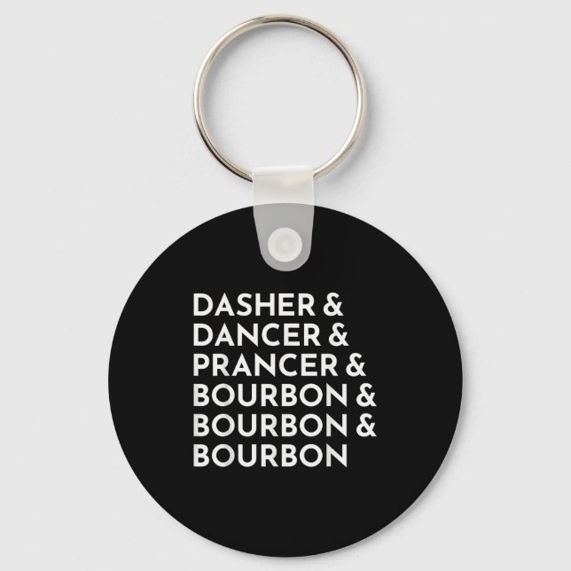 Porte-clés Dasher Dancer Prancer &amp; Bourbon Noël Holi (Recto)