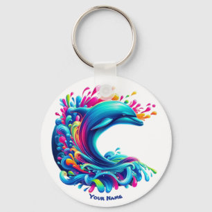 Porte-clés Dauphin Coloré Splash