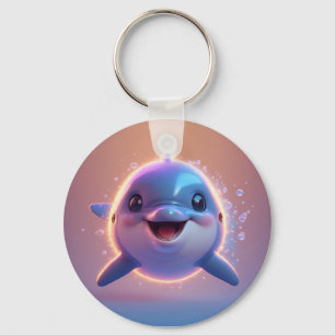 Porte-clés 🐬 Dauphin de dessin animé Mignon animal de l'océa