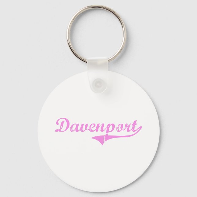 Porte-clés Davenport Nom de famille Style classique (Recto)