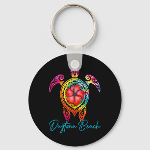 Porte-clés Daytona Beach Floride Tie Dye Vacances de tortue d