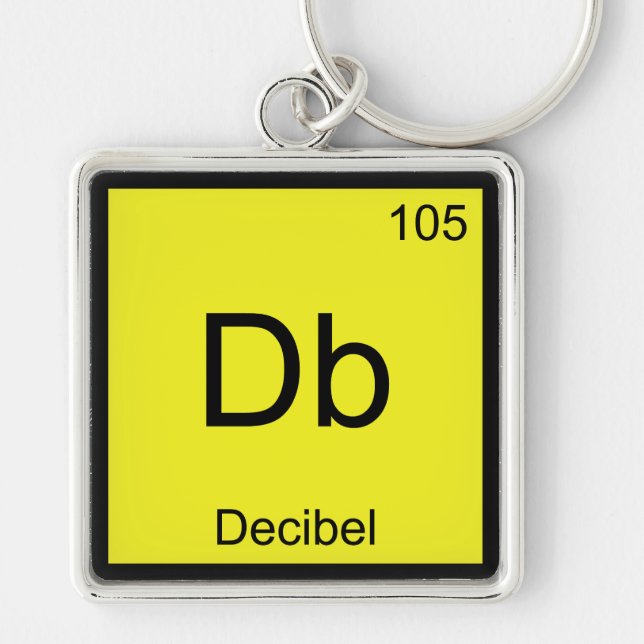 Porte-clés Db - Décibel Symbole d'élément de chimie Tee de br (Devant)