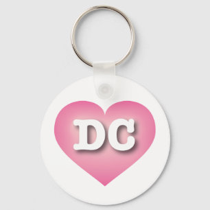 Porte-clés DC Pink Fade Heart - J'aime DC