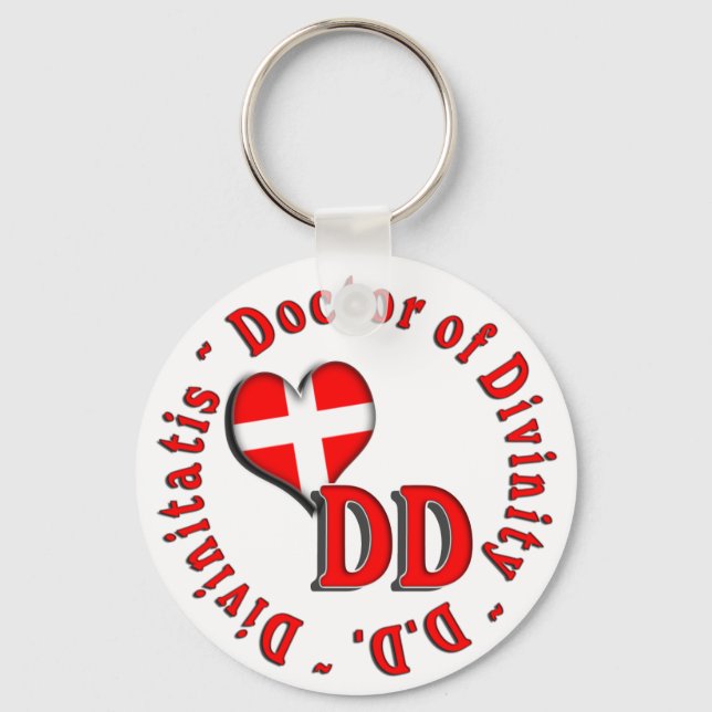 PORTE-CLÉS DD ACRONYME CIRCULAIRE LOGO MÉDECIN DE DIVINITÉ (Recto)