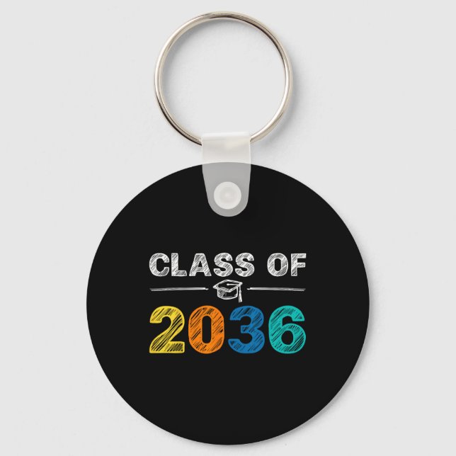 Porte-clés De 2036 Augmenter Avec Moi Premier Jour De Graduat (Recto)