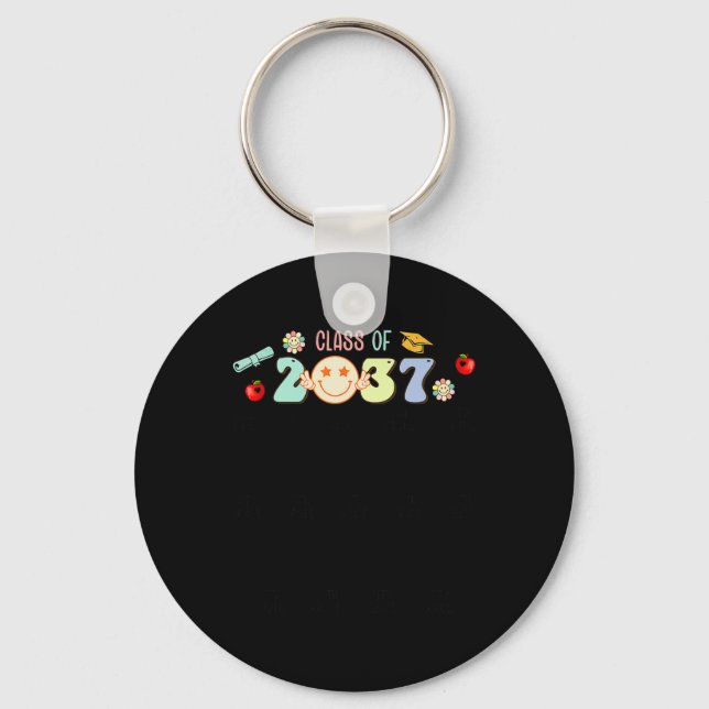 Porte-clés De 2037 Grow With Me Pré K À 12e Année Empreinte (Recto)
