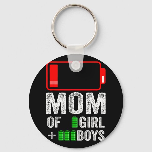 Porte-clés De 3 Garçon 1 Fille Cadeau De Fille De Fille Fête  (Recto)