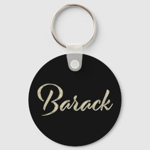 Porte-clés de Barack Whitegold Button