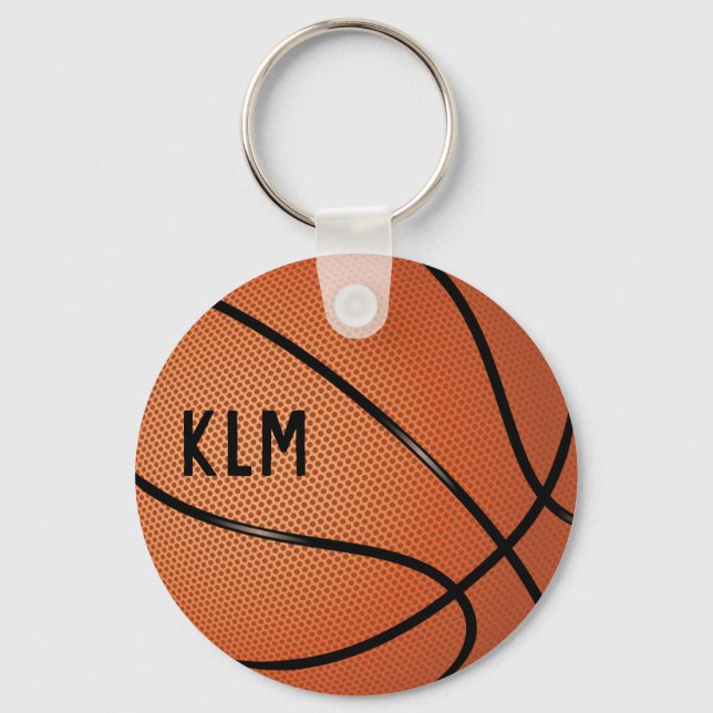 Porte-clés de basketball monogramme (Recto)