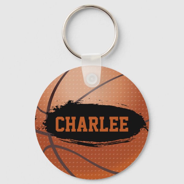 Porte-clés de basketball personnalisé Charlee (Recto)