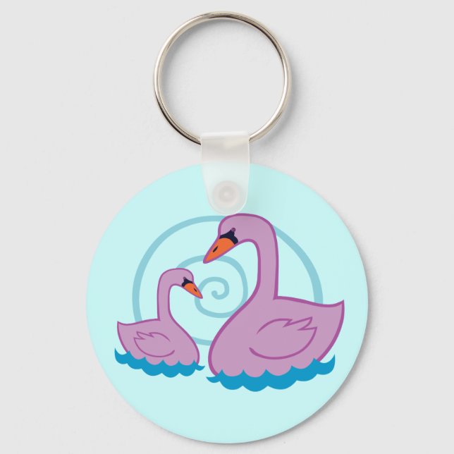 Porte-clés De beaux cygnes (Recto)