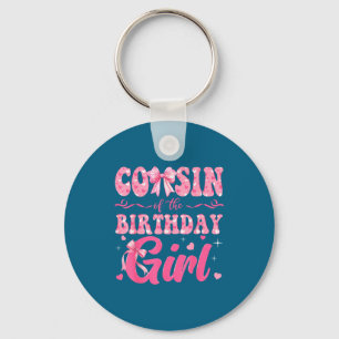 Porte-clés De Cousine Fille Anniversaire Famille Rose Coquett
