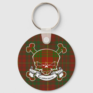 Porte-clés de crâne de tartan de Cameron