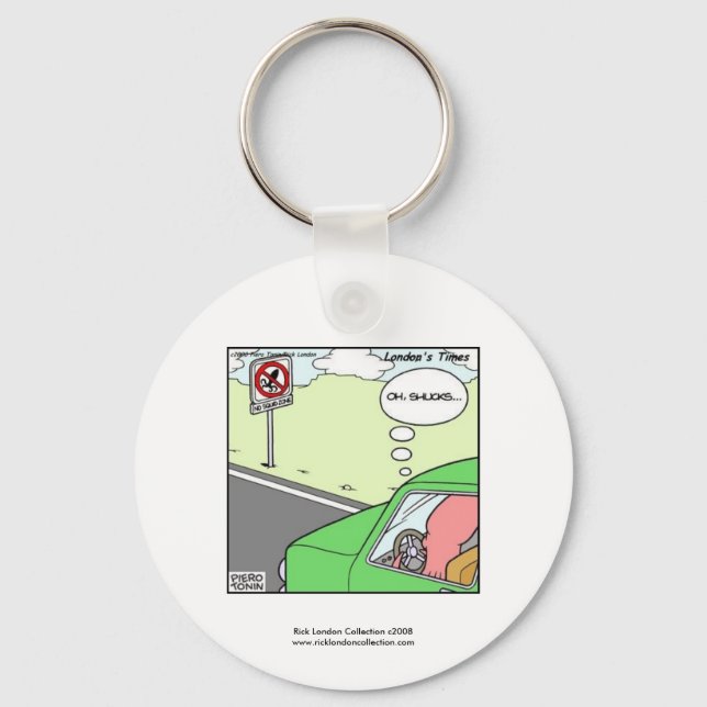 Porte-clés de dessin animé hilarant sans zone de c (Recto)