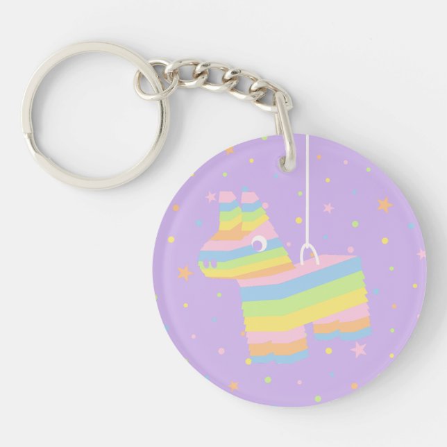 Porte-clés de fête d'anniversaire Pinata (Devant)