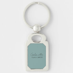 Porte-clés de fête de mariage personnalisé vert de