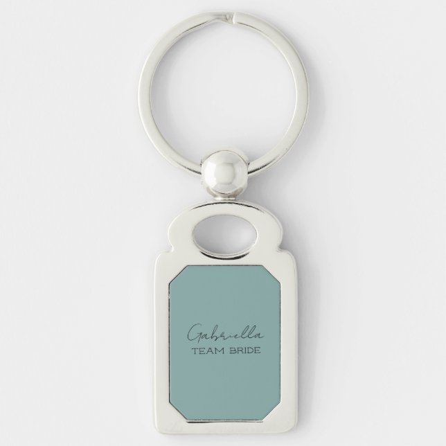 Porte-clés de fête de mariage personnalisé vert de (Devant)