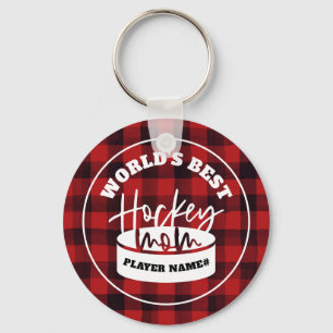 Porte-clés de hockey « Meilleure maman de hockey d