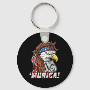 Porte-clés De Juillet Bald Eagle Mullet Murica Usa Usa Merica