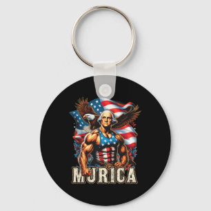 Porte-clés De Juillet Patriotique Funny George Washington Jui
