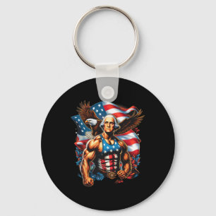 Porte-clés De Juillet Patriotique Funny George Washington Jui