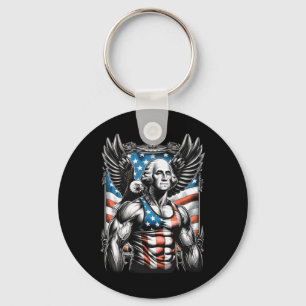 Porte-clés De Juillet Patriotique Funny George Washington Jui