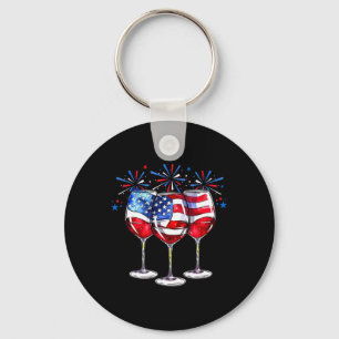 Porte-clés De Juillet Vins Gilles Patriotique Rouge Bleu Bleu
