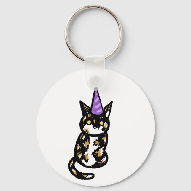 Porte-clés de la célébration du chat calico (Recto)