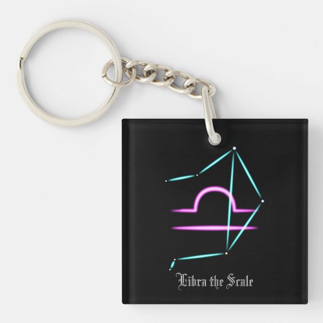 Porte-clés de la constellation du zodiaque Balance (Devant)