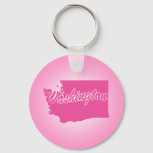 Porte-clés de l'État de Washington rose