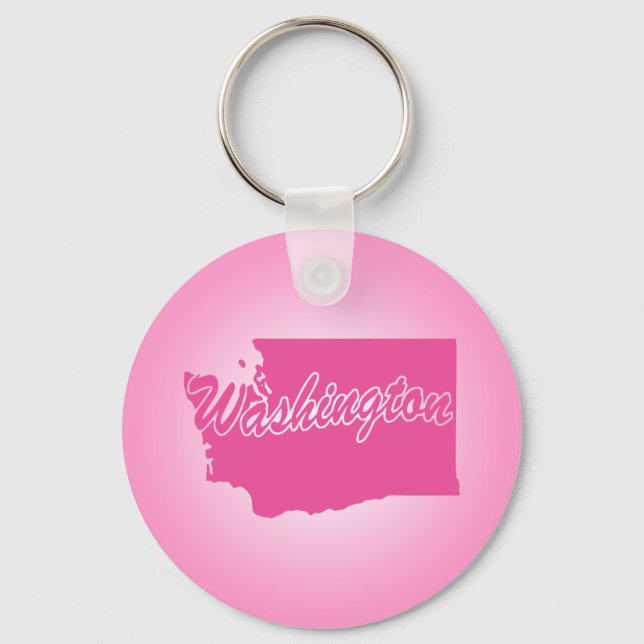 Porte-clés de l'État de Washington rose (Recto)