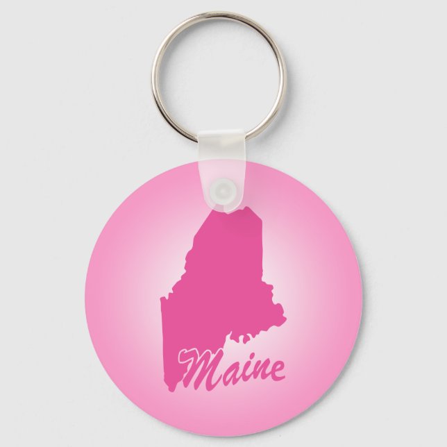Porte-clés de l'État du Maine rose (Recto)