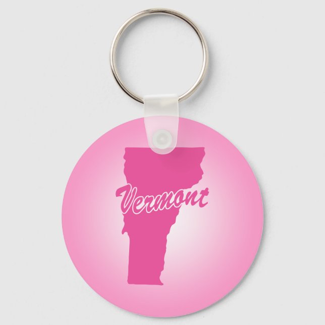 Porte-clés de l'État du Vermont rose (Recto)