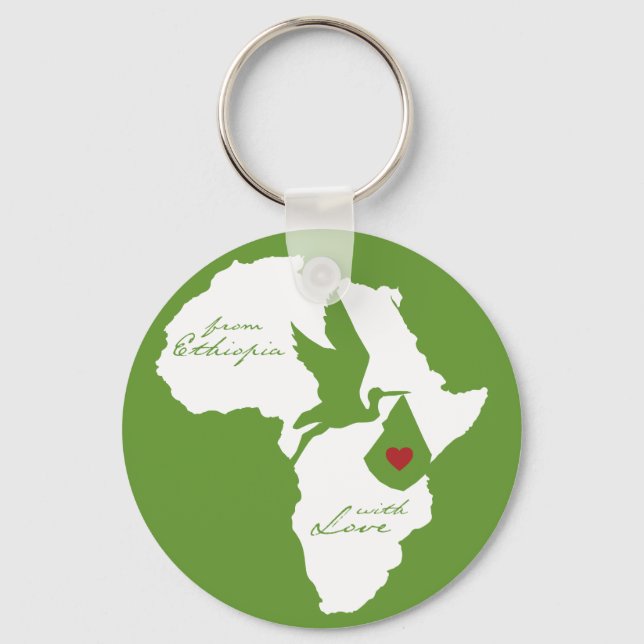Porte-clés De l'Ethiopie avec l'adoption de l'amour (Recto)