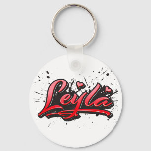Porte-clés de Leyla red Heart Graffiti