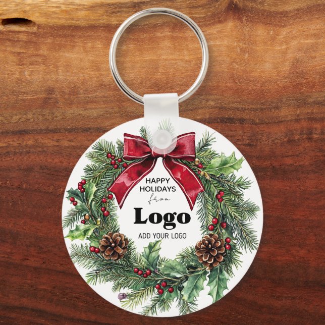 Porte-clés de logo d'entreprise pour les fêtes pou (Recto)