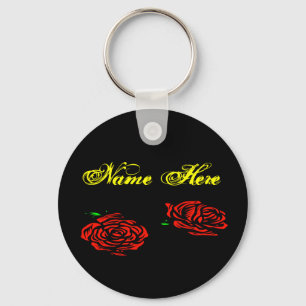 Porte-clés De nom porte - clé rose ici