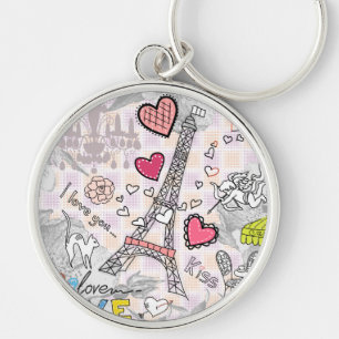 Porte-clés De Paris avec le porte - clé d'amour