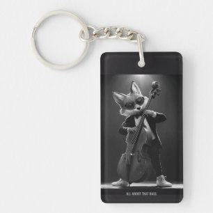 Porte-clés de performance de scène de bassiste Fox