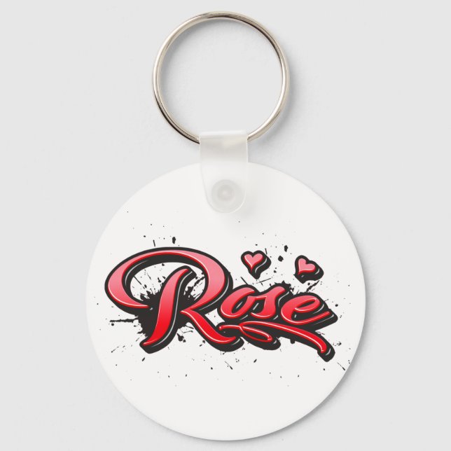 Porte-clés de Rose Heart Graffiti (Recto)