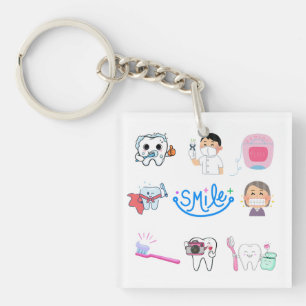 Porte-clés de soins dentaires mignon