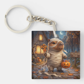 Porte-clés de ville de capybara mummy Halloween mi