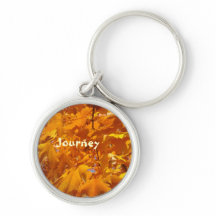 Porte-clés de voyage Feuilles Orange Doré Automne