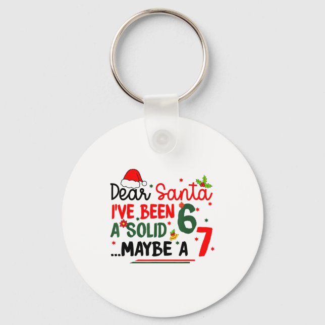 Porte-clés Dear Santa 67 Funny Christmas Six Seven 6-7 Men Wo (Recto)