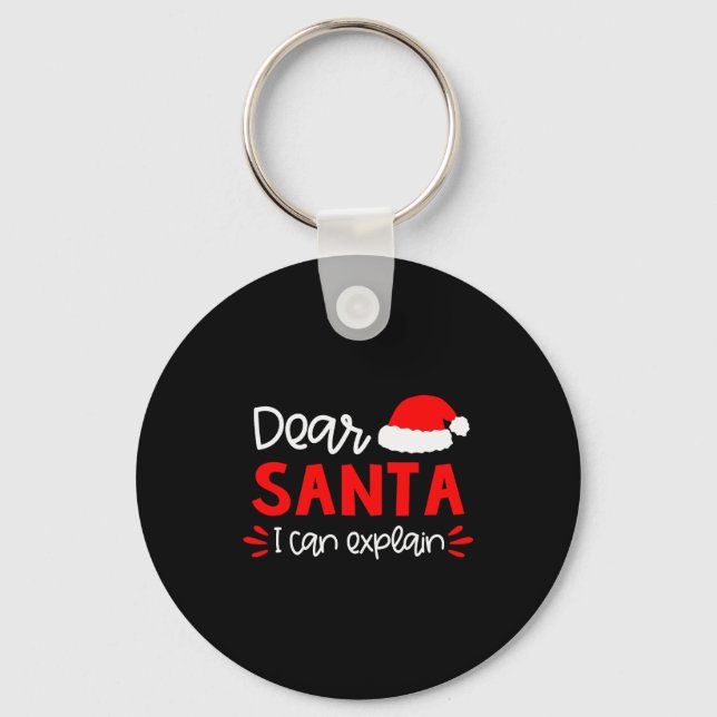 Porte-clés Dear Santa Shirt Funny Matching Family Christmas P (Recto)