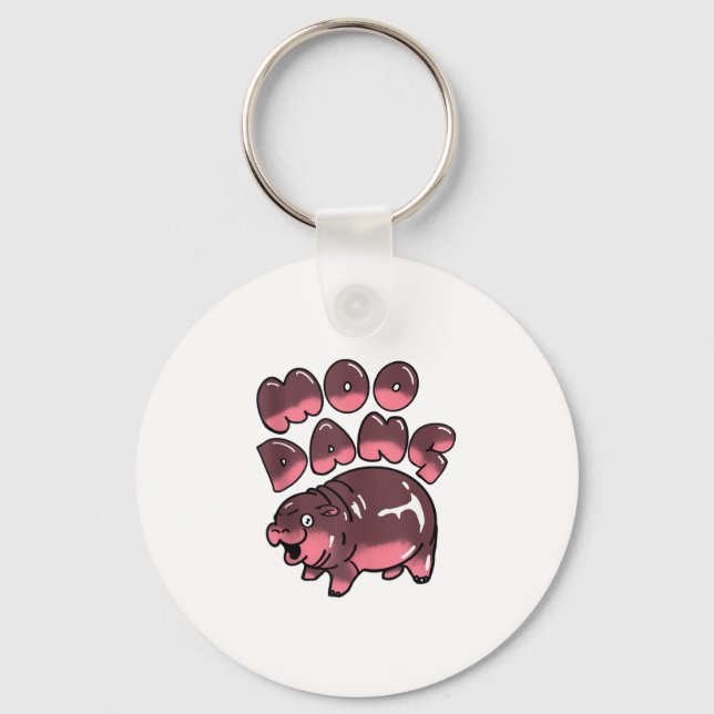 Porte-clés Débardeur Hippo bébé mignon (Recto)